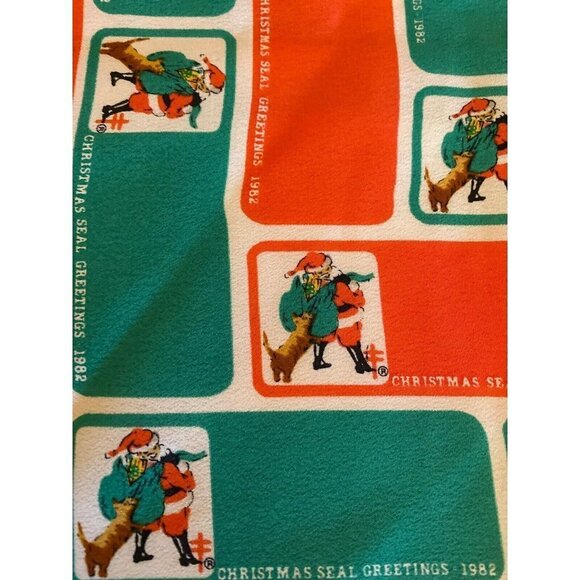 Christmas Scarf American Lung Association Santa Dog 1982 - Picture 4 of 7